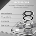 thumbnail image 5 of Lens Protector for iPhone 13 Pro /13 Pro Max 9H Tempered Glass Treatment/Alloy Frame/HD Camera Lens Protector for iPhone 13 Pro (6.1")/13 Pro Max(6.7")-Silver, 5 of 5