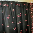 thumbnail image 3 of Cotton Curtain Fruits Print 58 Inch Wide Cherry Border Black, 3 of 3