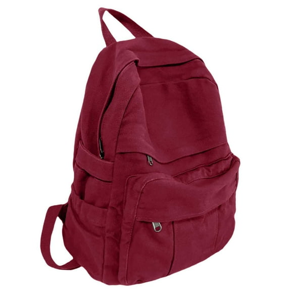 Mochila GAMLFL de lona roja burdeos para mujer 19L
