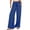 Blue, variant on Wide Leg Pants For Women Elastic Drawstring Waist Loose Casual Trousers Summer Beach Boho Resort Wear Women's Wide Leg Pants Blue XXL