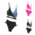 thumbnail image 6 of Girls Bathing Suit Color-Block Bikini Sets Girls Two Piece Swimsuits Swimwear Size 5-6 Years, 6 of 6
