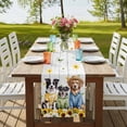 thumbnail image 4 of Table Runners 60 Inches Long Dress Scarves, Spring Dog Farmhouse Kitchen/Dining Table Runner, Small Coffee Tablerunners, Sunflower Daisy Botanical Vintage 13x60 Inch, 4 of 9