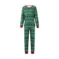 thumbnail image 1 of Diconna Pyjamas de Noël Assortis pour la Famille, Col Rond, Imprimé Arbre de Noël, Manches Longues, Pull-Over, Combinaison, 1 of 9