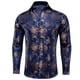 thumbnail image 2 of Camisas de seda para hombre Jacquard Paisley Floral Camisa de solapa de manga larga Blusa Prendas de abrigo Oficina de boda Transpirable de alta calidad, 2 of 5