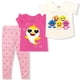 thumbnail image 1 of Nickelodeon Baby Shark Conjunto de camisetas y pantalones para niñas para bebés y niños pequeños - Rosa/Blanco, 1 of 3