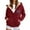 Wine, variant on Womens Jacket Heavyweight Jackets for Cozy Winter Hooded Open Front Cardigan Outerwear Womens Coats Black L