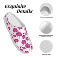 thumbnail image 5 of Daiia Orchids Flowers Print Women’s Fuzzy Slippers Memory Foam Lightweight House Shoes Cozy Loafer Flannel House Shoes-40/41, 5 of 7