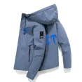 thumbnail image 3 of Chaqueta con cremallera para hombre, chaqueta informal con capucha de alta calidad para motocicleta, chaqueta a prueba de viento para deportes al aire libre, primavera y otoño, 2024, 3 of 5