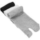 thumbnail image 3 of 3 pares de calcetines Tabi elásticos de poliéster y algodón para mujer (negro, blanco y gris), 3 of 7