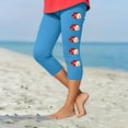 thumbnail image 2 of AUNVITO Girls Baseball Print Capri Yoga Pants Casual Sporty Stretchy Athletic Comfy, 2 of 4