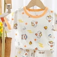 thumbnail image 6 of KPOPLK Toddler Boys Cotton Short Sleeve Top and Shorts Pajama Set 2-Piece Baby Boy Summer Clothes Size 5-6 Years, 6 of 6