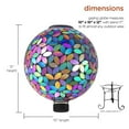 thumbnail image 4 of Alpine Corporation 17" Multicolor Glass Gazing Ball, 4 of 13