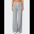 thumbnail image 4 of Pantalones Acampanados de Encaje para Mujer, de Cintura Baja, Informales, para Hacer Ejercicio, Ropa de Calle. Gris L, 4 of 9