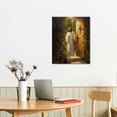thumbnail image 2 of Nawypu Jesus Christ Knocking At The Door Canvas Poster Modern Aesthetic Picture Wall Art Home Office Decoration Painting Holiday Gift Framed, 2 of 4