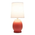 thumbnail image 3 of Mod Lighting and Decor Petite Dimpled Ceramic Table Lamp with Tapered Shade - 12.5" - Orange, 3 of 9
