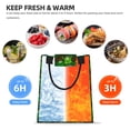 thumbnail image 5 of XMXT Reusable Lunch Bag Women, Green Smiling Man Print Insulated Lunch Tote for Office Travel, 5 of 8