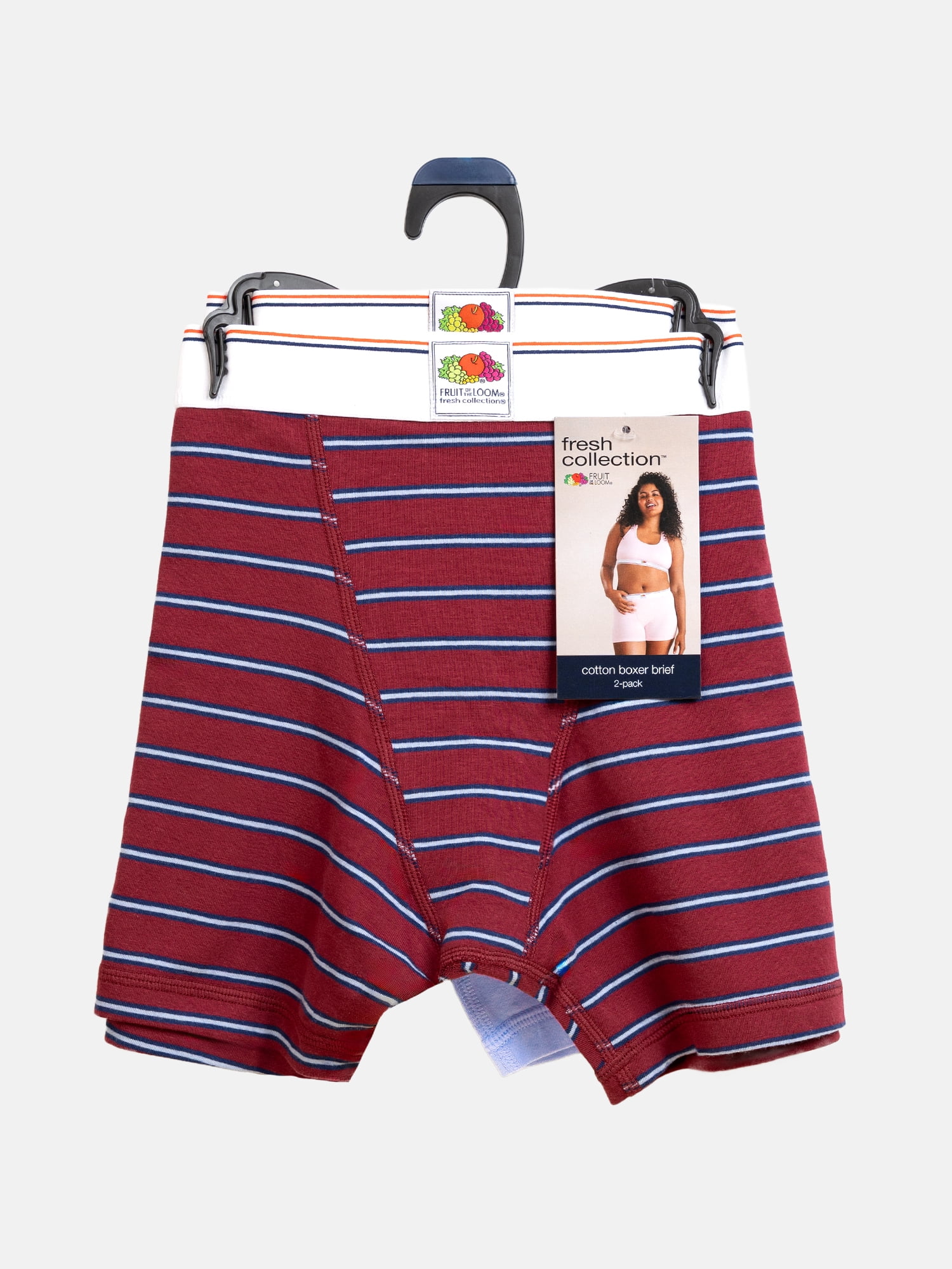 Fresh by Fruit of the Loom 2-Pack Cotton Boxer Short, Sizes XS to XXL