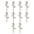 thumbnail image 2 of Kripyery 10Pcs Nail Decorations Creative Shape Vibrant Color Rust-proof Stunning Visual Effect Multipurpose Decorative Alloy 3D Rose Flower Nail Art Ornament Jewelry Crafts Nail Supplies, 2 of 8