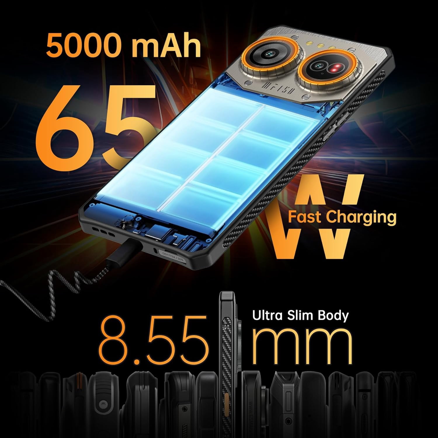 IIIF150 Air 2 Ultra Outdoor Mobile Phone 5G, 32 (16+16) GB 512GB, 6.78 Inch AMOLED,Black