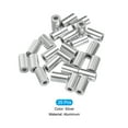 thumbnail image 3 of Uxcell 1/16" 1.5mm Aluminio Crimping Loop Sleeve Single Round Ferrule para Cable de Alambre, Plata 25 Paquete, 3 of 5