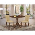 thumbnail image 2 of East West Furniture 3 Pc Dining Room Table Set  Contains a Round Table and 2 Parson Chairs, 2 of 7