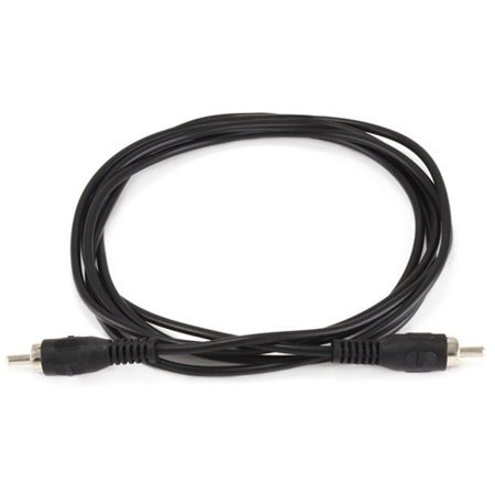 UPC: 0844660006534 | Monoprice Single-Channel Cable – 6 Feet – Black | RCA Plug/Plug Male/Male  ideal for short  low-frequency connections