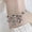SL0426, variant on Heavy-duty 925 Sterling Silver Vintage Strawberry Crystal Clock Round Bracelet for Fashionable Women, Interlocking Links, Stylish and Elegant