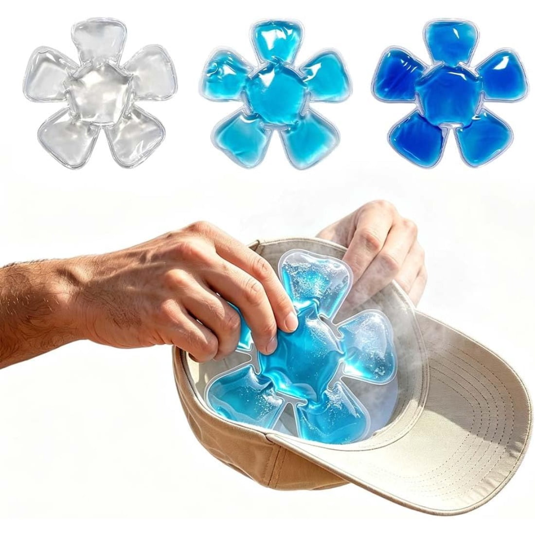 Cooling Hat Ice Pack Insert, Reusable Flexible Gel Packs