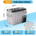thumbnail image 4 of Ladcaser 42QT(40L) Electric Cooler, 12 Volt Refrigerator, Portable Freezer 12V/24V DC 110-240V AC, 12V Fridge 0℉~50℉, 12V Car Refrigerator with Basket for Travel, Truck, Boat, Camping, 4 of 9