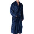 thumbnail image 1 of Men's Shawl Collar Fleece Bathrobe Spa Robe, 1 of 3