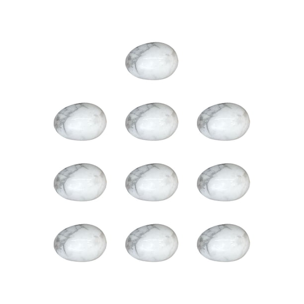 Mini huevos de pájaro de ágata de cristal de 20 mm (10 unidades) | Huevos de Pascua naturales pulidos | Cristales curativos diminutos de 2 cm | Simbolizan nuevos comienzos | Set de regalo con bolsas