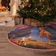 thumbnail image 5 of Xecao Lantern Giraffes Magical Forest Pattern Christmas Tree Skirt Holiday Part Decorations for Christmas Tree, Farmhouse Christmas Decor Xmas Holiday Home Party Decorations-30", 5 of 6