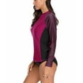 thumbnail image 3 of Women's Long Sleeve Rash Guard UPF 50+ Striped Swim Shirts, 3 of 5