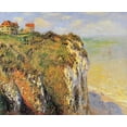thumbnail image 2 of Monet, Claude 14x12 Black Ornate Wood Framed with Double Matting Museum Art Print Titled - Cilffs At Dieppe 1882, 2 of 4