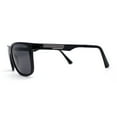 thumbnail image 3 of Polarized Mens Flat Top Rectangular Sport Horn Rim Sunglasses Shiny Black, 3 of 4