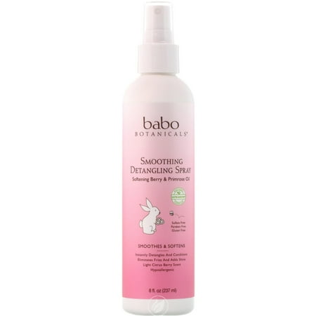 Smoothing Berry Detangler 8 oz by Babo Botanicals, Pack of 2