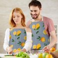 thumbnail image 3 of Yellow Lemon Fruit Leaves Apron-Garden Aprons for Women with Pockets-Cotton Linen Waterproof Kitchen Cooking Gardening Aprons Adjustable for Kitchen,Cooking,BBQ and Salon 33x27 Inch, 3 of 7