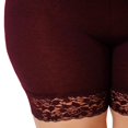 thumbnail image 3 of Women Plus Size Lace Safety Pants Mid Wast Elastic Trunks, 3 of 6