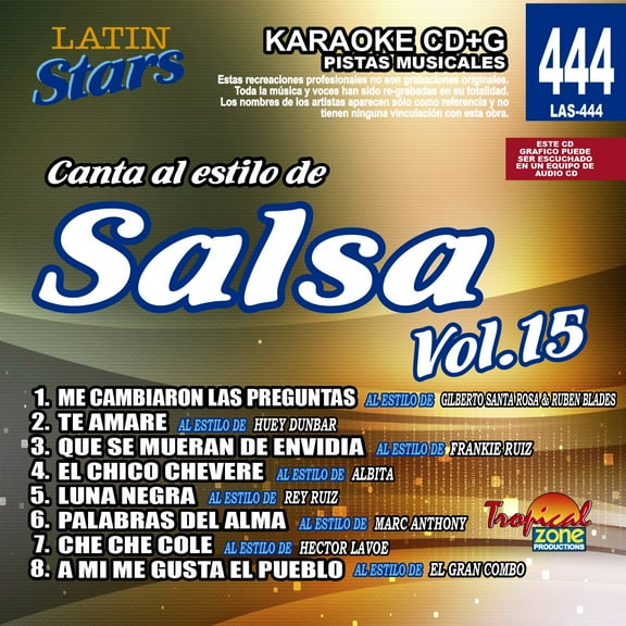 Karaoke Latin Stars 444 Salsa Vol. 15