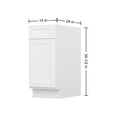 thumbnail image 6 of Furinno Shaker Drawer Base Kitchen Cabinet with 1-Door, Ready to Assemble, 24 D x 15 W x 34.5 H, White, 6 of 9