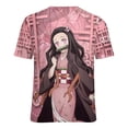 thumbnail image 6 of Kamado Nezuko Womens T-Shirt Round Neck Short Sleeve Tee Shirts Summer Breathable Tops Blouse S, 6 of 8