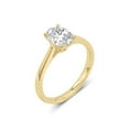 thumbnail image 3 of 14K Yellow Gold Oval Lab Grown Diamond Cathedral Solitaire Engagement Ring - 2 Carat (Ring Size: 6.5), 3 of 5