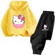 thumbnail image 3 of Conjunto de sudadera con capucha de Hello Kitty Kuromi para niños, juego de dibujos animados para niños, traje de camión de primavera y otoño, sudadera de manga larga, lindas sudaderas con capucha par, 3 of 5
