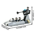 thumbnail image 6 of Star Wars Rebel Scout Speeder MOC Building Block Set 209pcs, 6 of 7