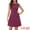 Burgundy, variant on Elegant Boat Neck Sleeveless A Line Dress L Black
