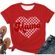 thumbnail image 3 of Tops de Cuello Redondo para Mujeres Casual de Moda Impresa Camiseta de Manga Corta, 95% Poliéster 5% Elastano para Uso Diario Y de Fiesta, 3 of 5