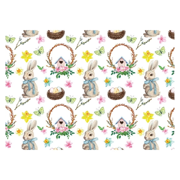Easter Wrapping Paper, Bunny Wrapping Paper Roll, Holiday Wrap With Egg Bunny, Spring Easter Bunny Egg Pattern Decoration Wrapping Paper, 20x28 inches,1PC Foldable Sheets - Easy to Store