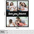 thumbnail image 4 of Personalised Blanket, Custom Blanket with Photos Text.Custom Blanket with Photo Collages.Father, Mom, Lover, Kids, Friends, Birthday, Christmas - Personalised Gifts for Women Men, 180x200cm, 4 of 6