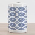 thumbnail image 2 of Vintage Ceramic Toothbrush Holder, French Country Style Floral Circular Pattern Lace Ornamental Snowflake Design Print, Versatile Countertop for Bathroom, 4.5" X 2.7", Blue White, by Ambesonne, 2 of 4