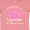 thumbnail image 4 of Inktastic Staying Strong Together with Pink Breast Cancer Ribbon Boys or Girls Baby T-Shirt, 4 of 5